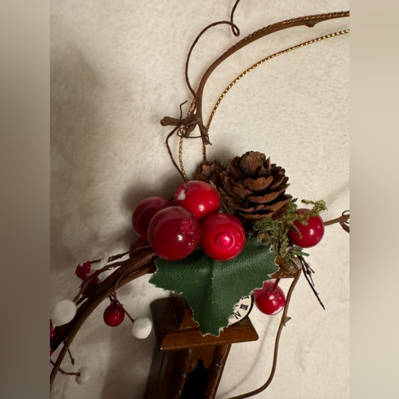 Vintage Wooden Clock Christmas Ornament - Picture 7 of 10